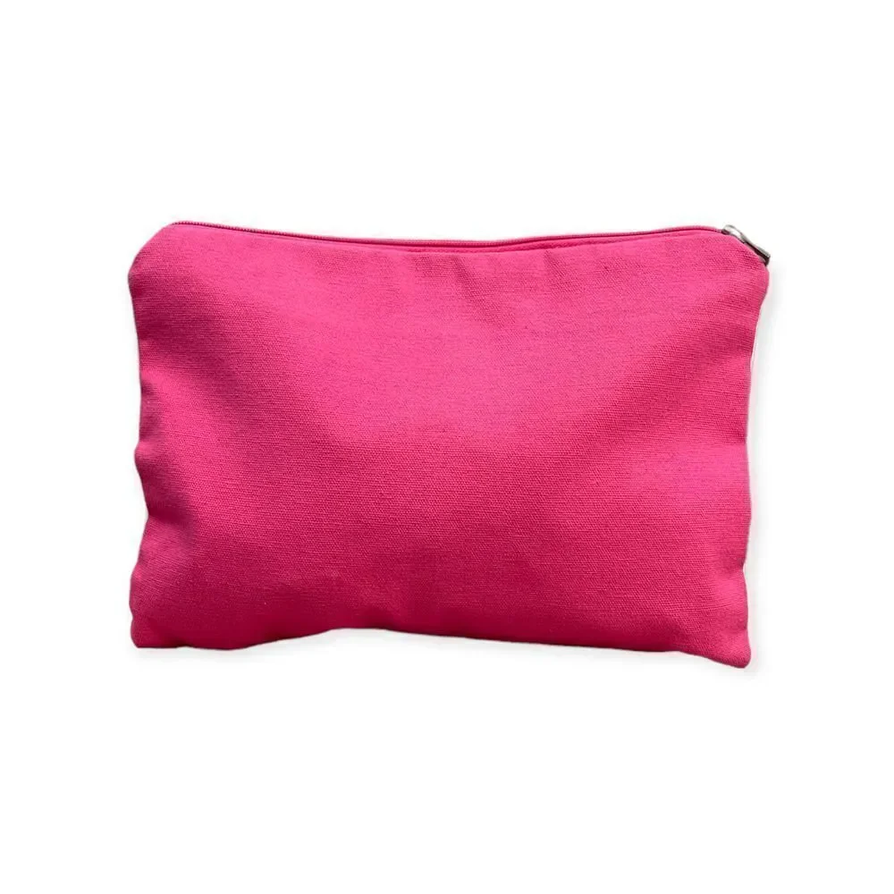Fashion Cosmetic Storage Zipper Pink Cream Bag